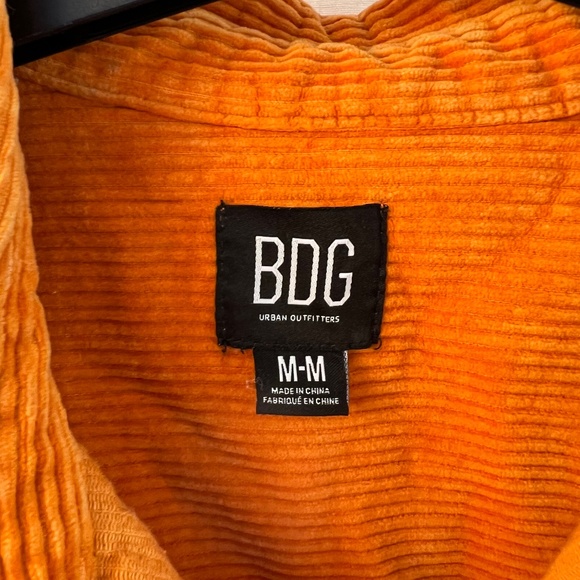 Urban Outfitters BDG - Men's Oversized Retro Corduroy Button Up Shirt - Orange M - Picture 3 of 8